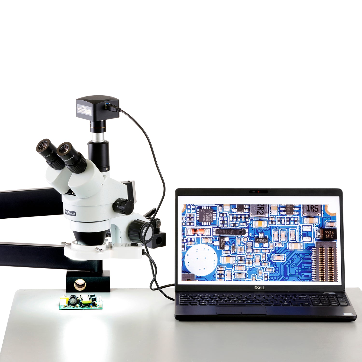 AmScope ASC-84 Articulating Arm with Clamp and 84mm Collar Diameter
