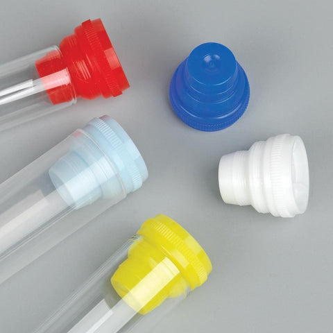 Globe Scientific Universal Plug Caps for 10mm to 16mm Tubes - Available in 7 Colors