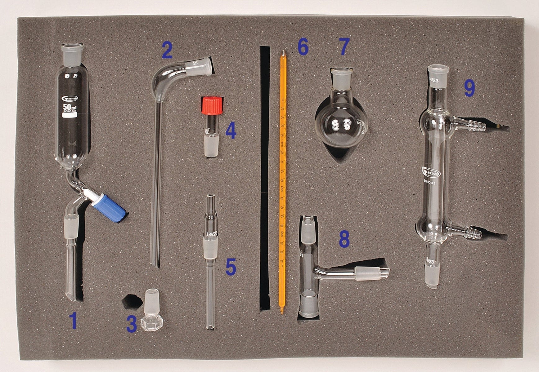United Scientific Standard Organic Chemistry Glassware Kit 9