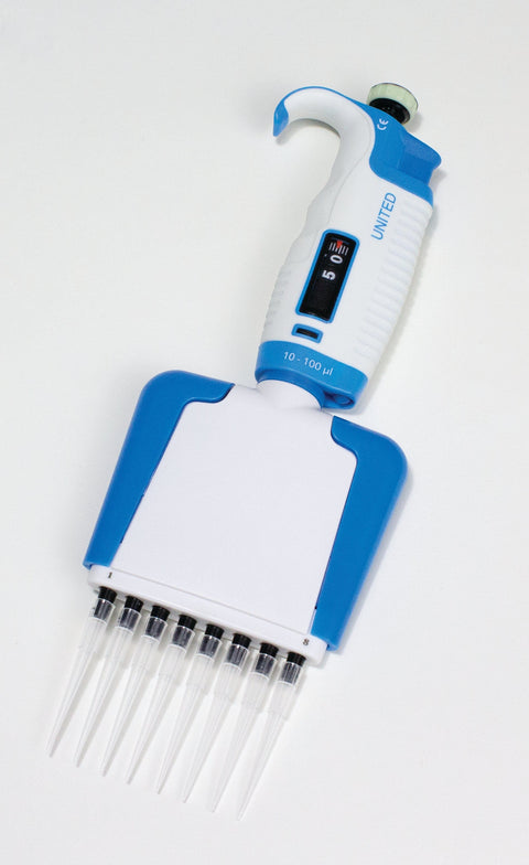 United Scientific™ MULTICHANNEL MICROPIPETTES, 8 CHANNEL