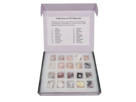 United Scientific Mineral Set, 20 Specimens