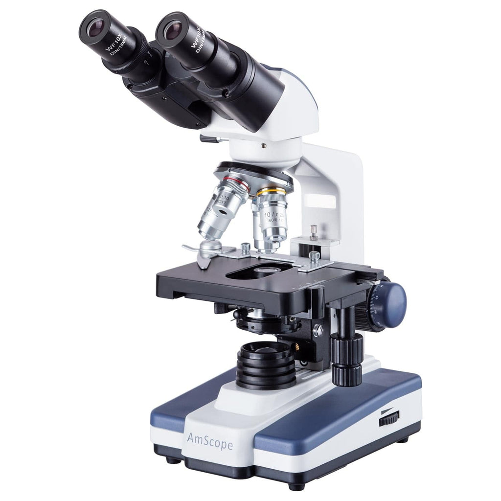 40X-2500X LED Lab Binocular Compound Microscope w/ 3D Stage
