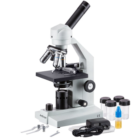 Monocular LED Student Microscope with Mechanical Caliper