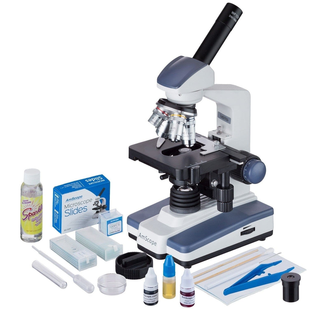 AmScope M620 Series Monocular Compound Microscope 40X-1600X Magnificat