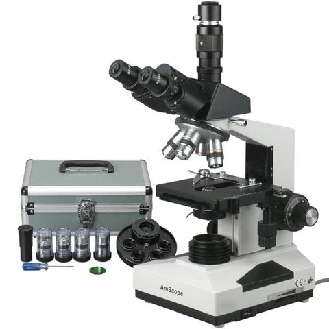 Trinocular Phase-contrast Compound Microscope with Turret Condenser
