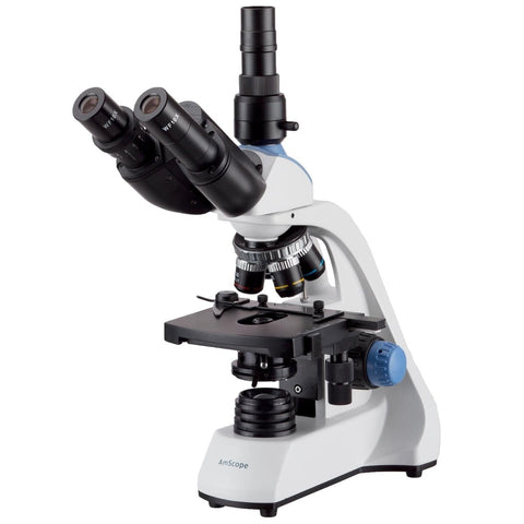 Compact Student and Professional LED Trinocular Microscope w/3D Mechanical Stage and Optional Digital Camera