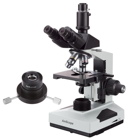 20W Halogen Simul-Focal Trinocular Darkfield Microscope w/Optional Digital Camera