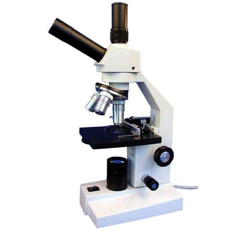 Dual-View 20W Halogen Light Monocular Compound Microscope w/Mechanical Stage and Optional Digital Camera