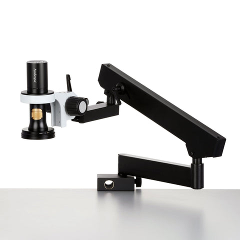 1080p HDMI All-in-One Digital Microscope with Zoom Optics on Articulating Arm