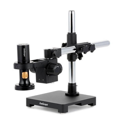 1080p HDMI All-in-One Digital Microscope with Zoom Optics on Single-Arm Boom-Stand