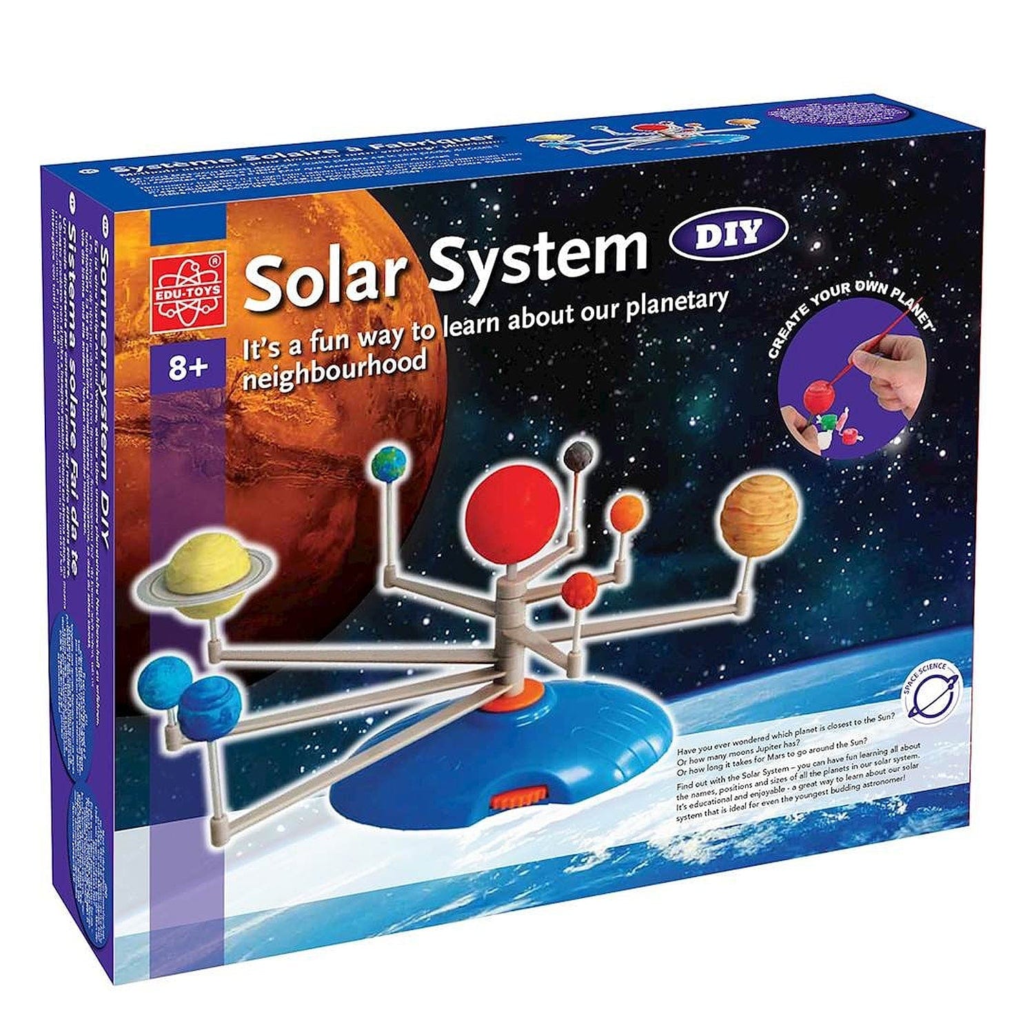 IQCrew Kids DIY Solar System Building Kit – Build & Paint STEM Kit – AmScope