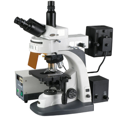 30W Infinity Plan Extreme Widefield Trinocular EPI-Fluorescent Microscope w/Five Wave Bands and Optional Digital Camera