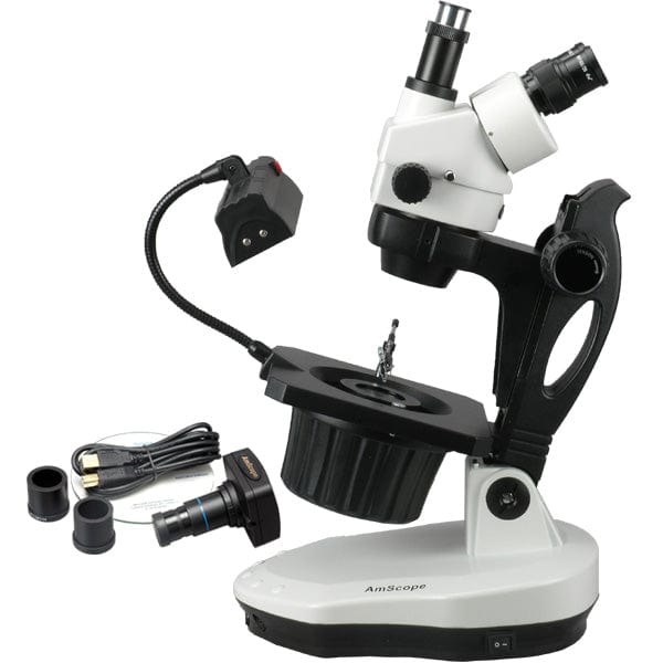 3.5X-90X Advanced Jewel Gem Microscope + 8MP Camera – AmScope