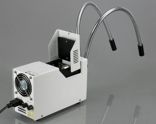 AmScope 150W Fiber Optic Dual Gooseneck Microscope Illuminator