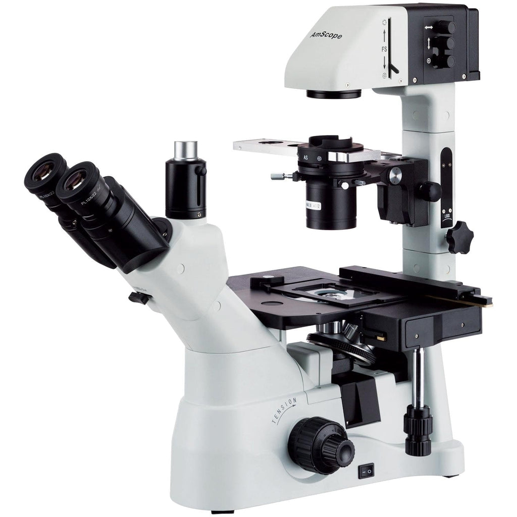 AmScope IN480 Series Inverted Infinity-Corrected Phase-Contrast Trinoc