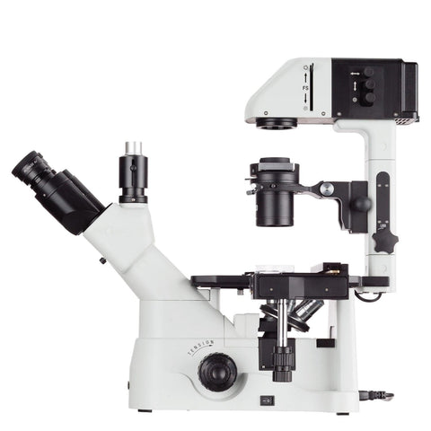 Inverted Infinity-Corrected Phase-Contrast Trinocular Microscope w/Active-Cooling Digital Camera