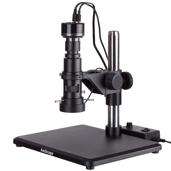 0.7X-5X Zoom 1080p 60fps HDMI Digital Inspection Microscope + Ring Light  and C-mount Camera