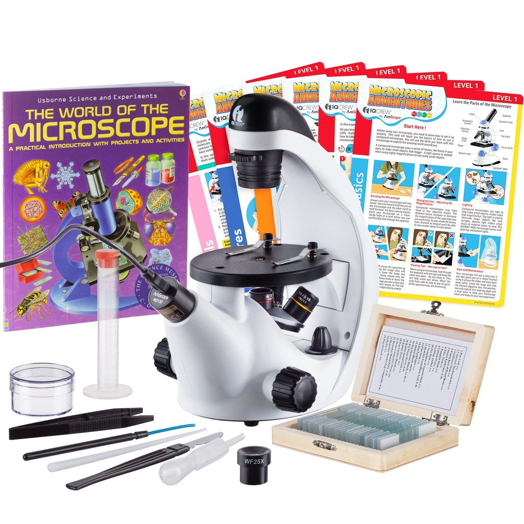 IQCrew by AmScope IN50 Science Discovery Series Inverted Compound Micr