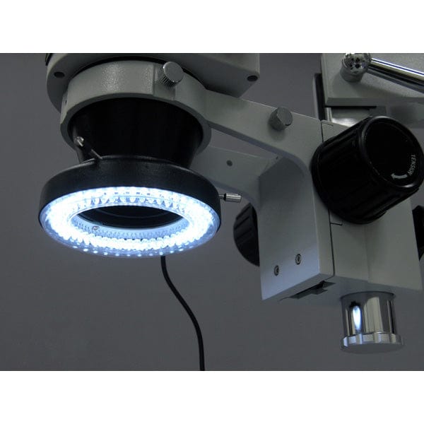 AmScope 64 LED Lighting-Direction-Adjustable Microscope Ring Light + A