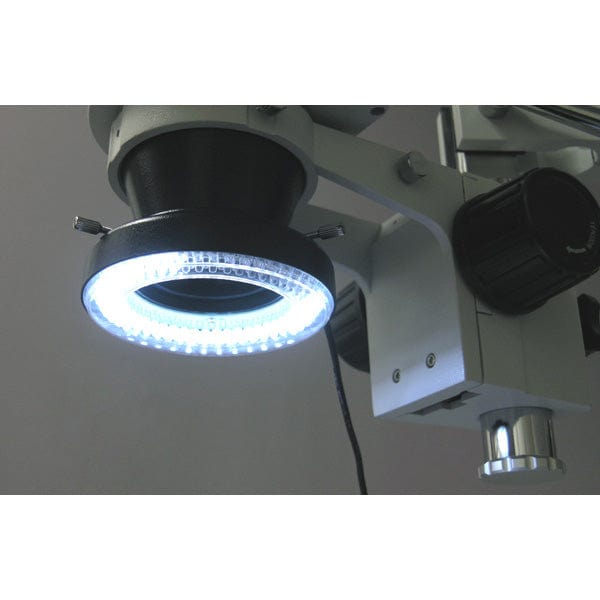 AmScope 64 LED Lighting-Direction-Adjustable Microscope Ring Light + A