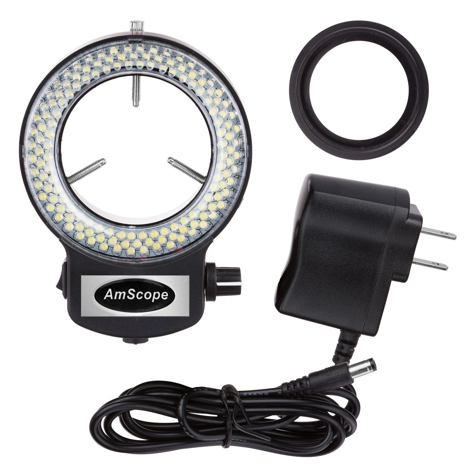 144 LED Adjustable Compact Microscope Ring Light + Adapter with