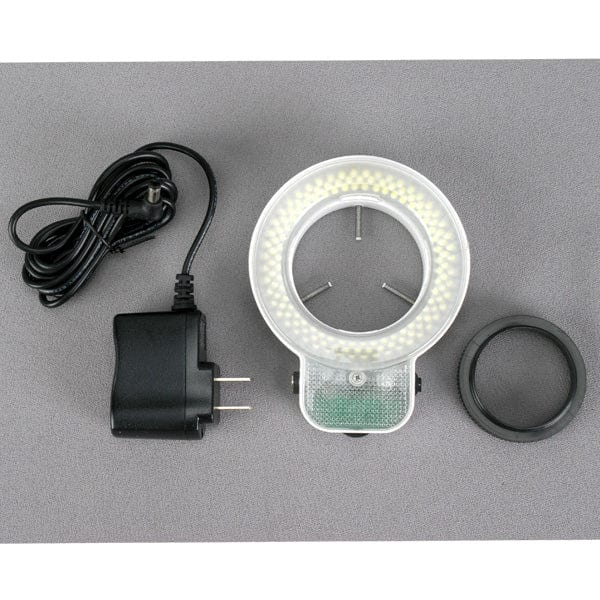 AmScope 144 LED Adjustable Compact Microscope Ring Light + Adapter
