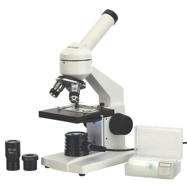 Microscope For Adults AmScope 40X-1000X Metal Frame Student Microscope ...