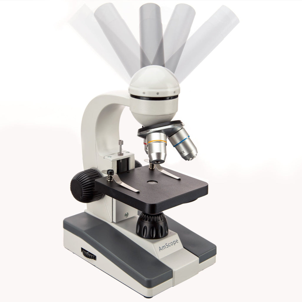 Amscope M148C-PS25-WM Monocular Compound Microscope for Kids – 40X–100 ...