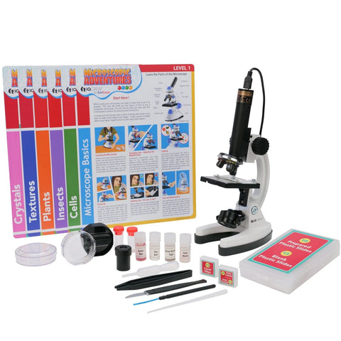 Overstock 85+ piece Kid's Premium Microscope, Color Camera and Interactive Kid's Software Kit with Educational Experiment Cards