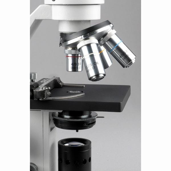 AmScope M500 Series LED Student Monocular Compound Microscope with Mechanical Caliper