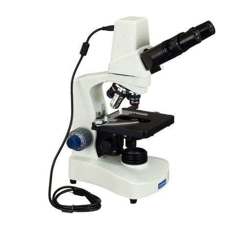 40X-400X 3MP Digital Integrated Microscope with LED Illumination, Siedentopf Interpupillary-adjustment and Reverse Turret