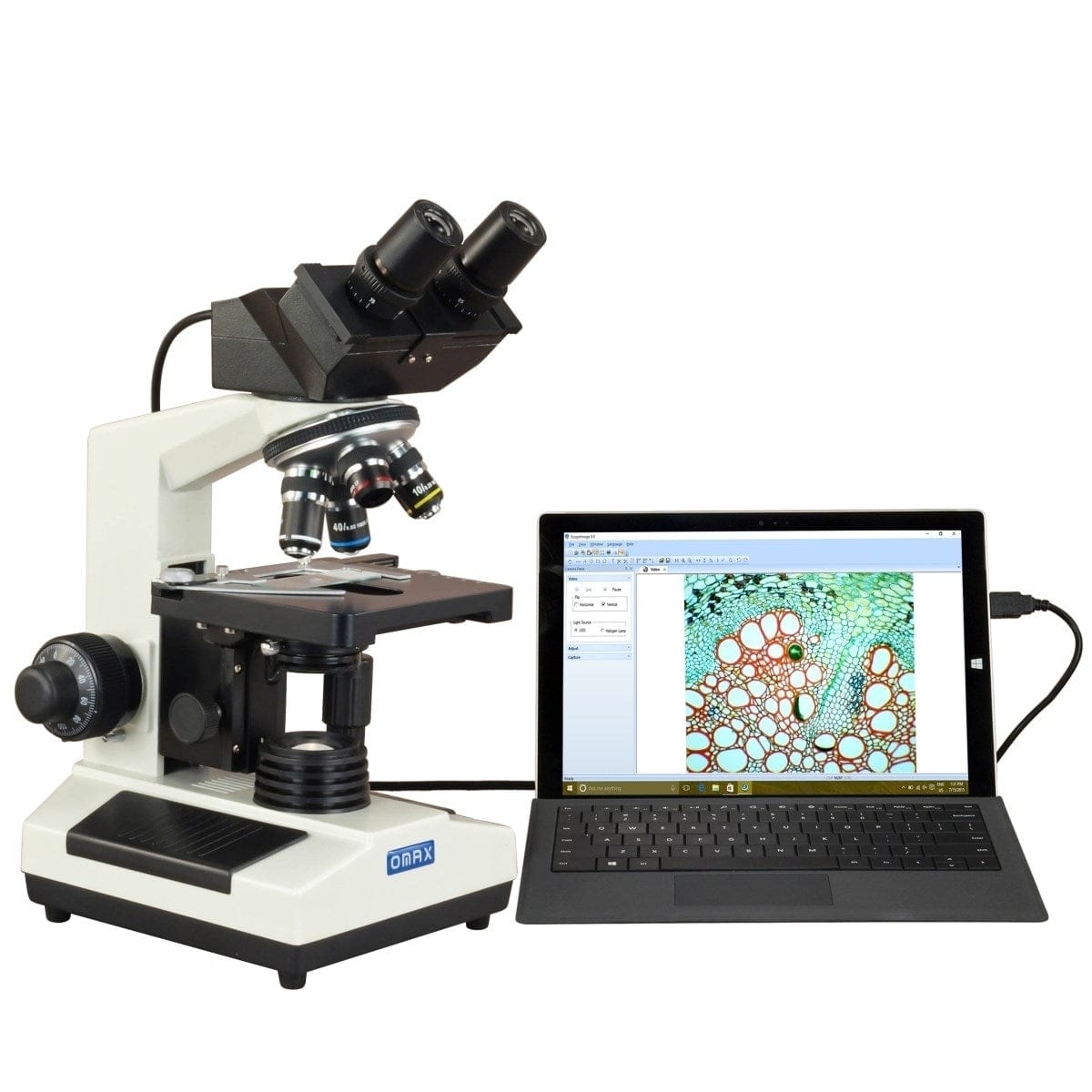 40X-1000X 3MP Digital Integrated Microscope with Halogen Illumination