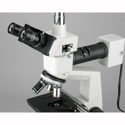 AmScope ME300 Series Metallurgical Trinocular Compound Microscope 40X-