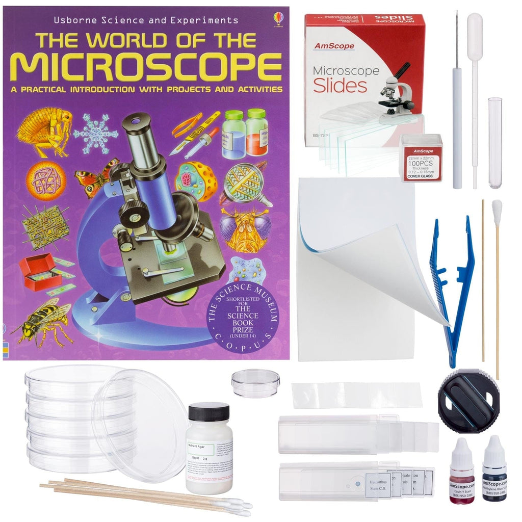 AmScope Compound Microscope Accessory and Book Kit: Preparation and Cu