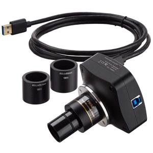 AmScope MU Series 0.4MP USB 3.0 Monochrome Global-Shutter CMOS C-Mount Microscope Camera with Reduction Lens