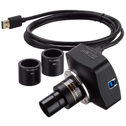 3.1MP Color Global-Shutter CMOS USB 3.0 Microscope Camera