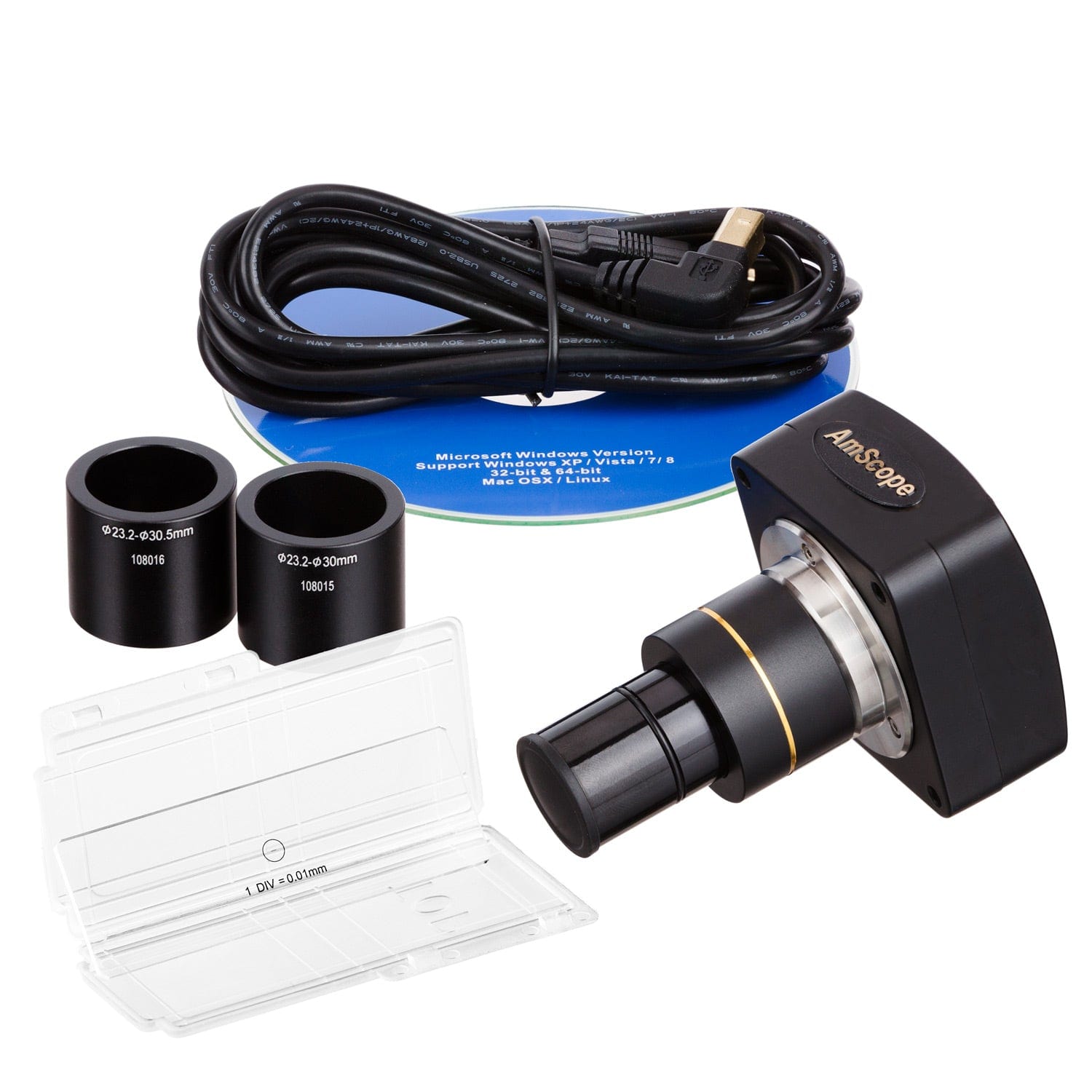–　USB　5MP　Kit　Calibration　Software　High-speed　Camera　Microscope　AmScope