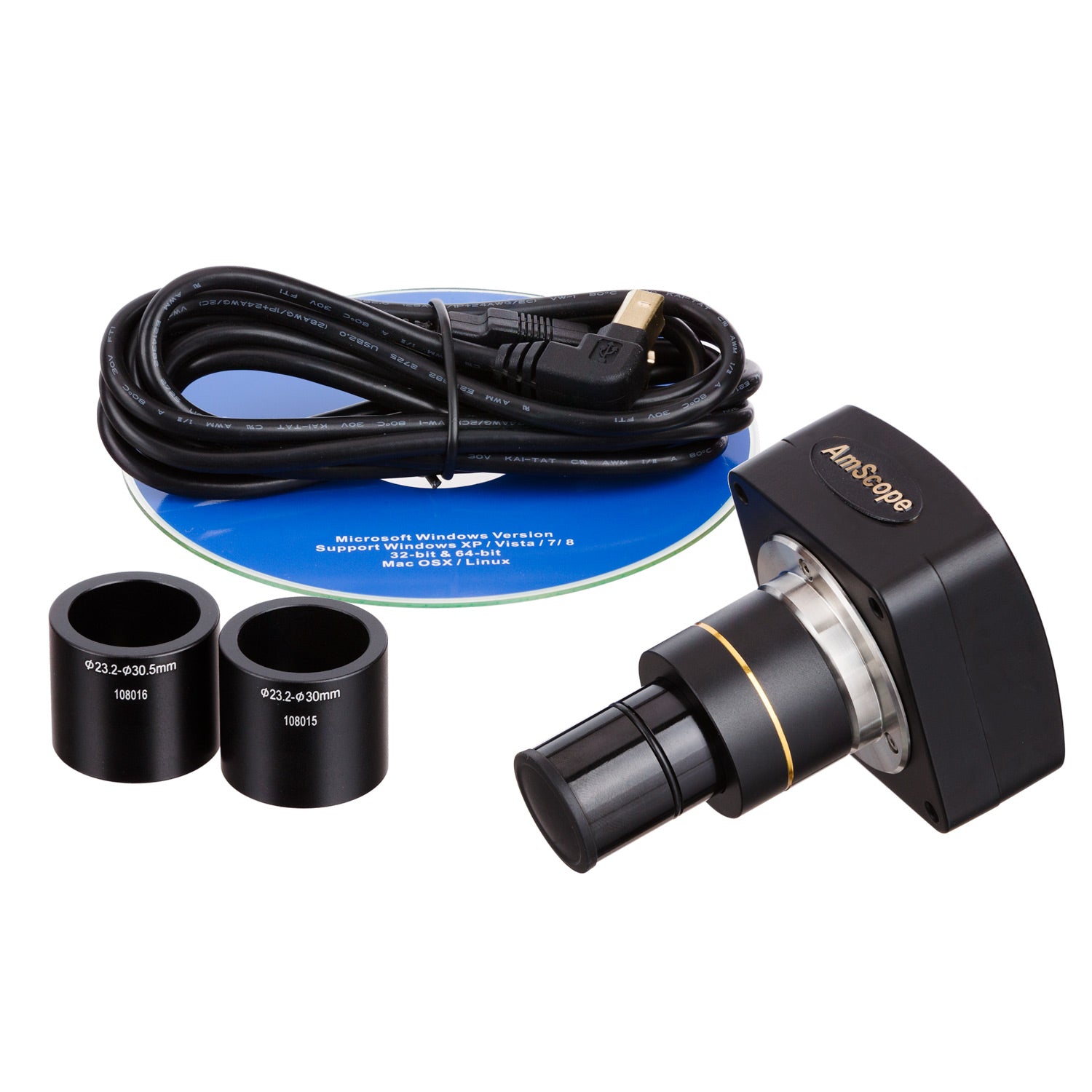 8MP USB 2.0 Color CMOS C-Mount Microscope Camera with Reduction Lens