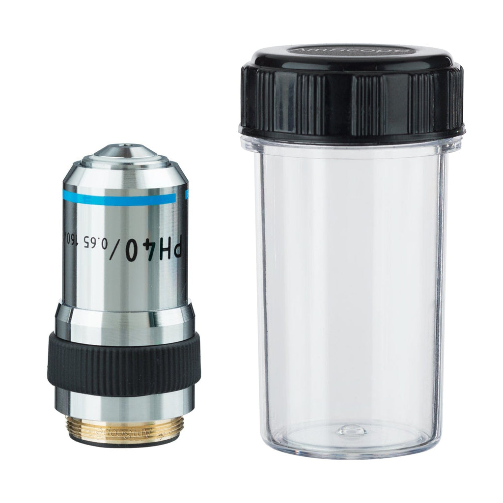 AmScope 40X (Spring) PH Achromatic Microscope Objective