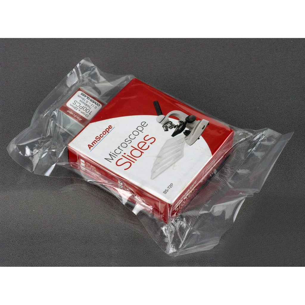 AmScope Carton of 3600 Pre-Cleaned Blank Microscope Slides and 5000 22