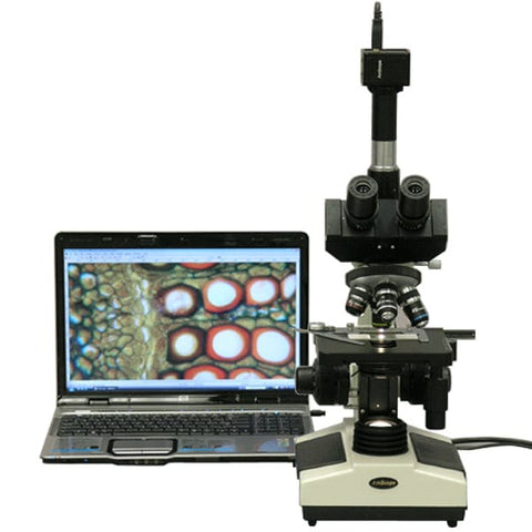 40X-1600X Trinocular Biological Compound Microscope + USB Digital Camera