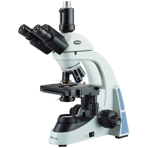 Research Grade 3W LED Trinocular Biological Microscope w/3D Mechanical Stage and Optional Digital Camera