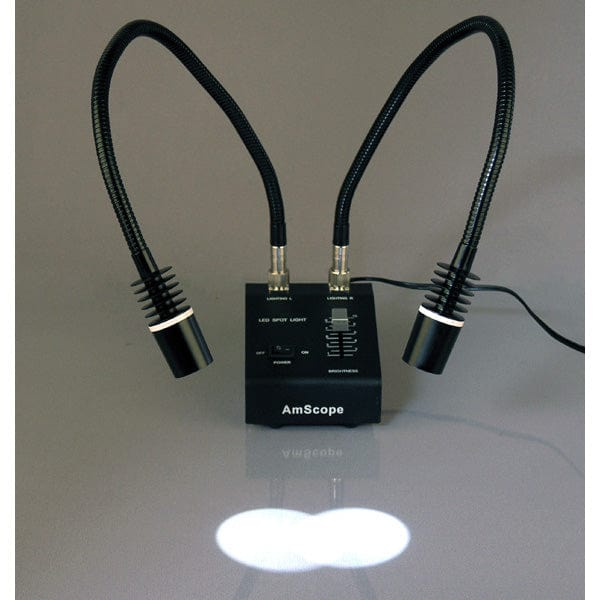 AmScope Powerful 6 Watt LED Dual Gooseneck UV-365 Light Illuminator
