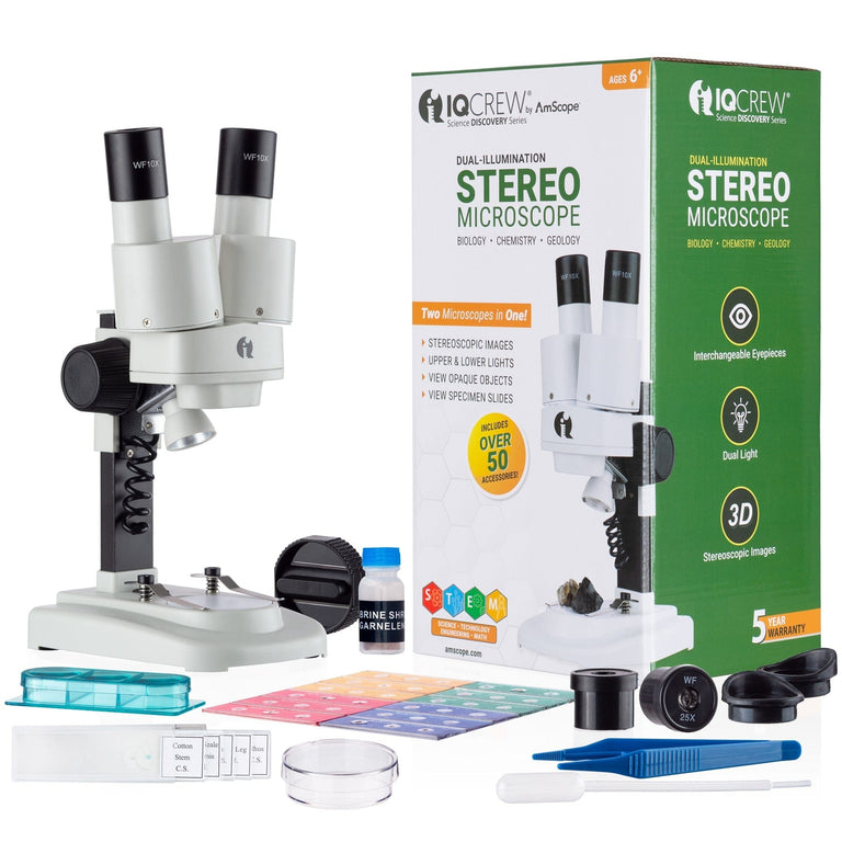 Amscope SE102Z-KT1 Stereo Microscope for Kids Industrial Inspection, PCB & Soldering, Gem & Jewelry