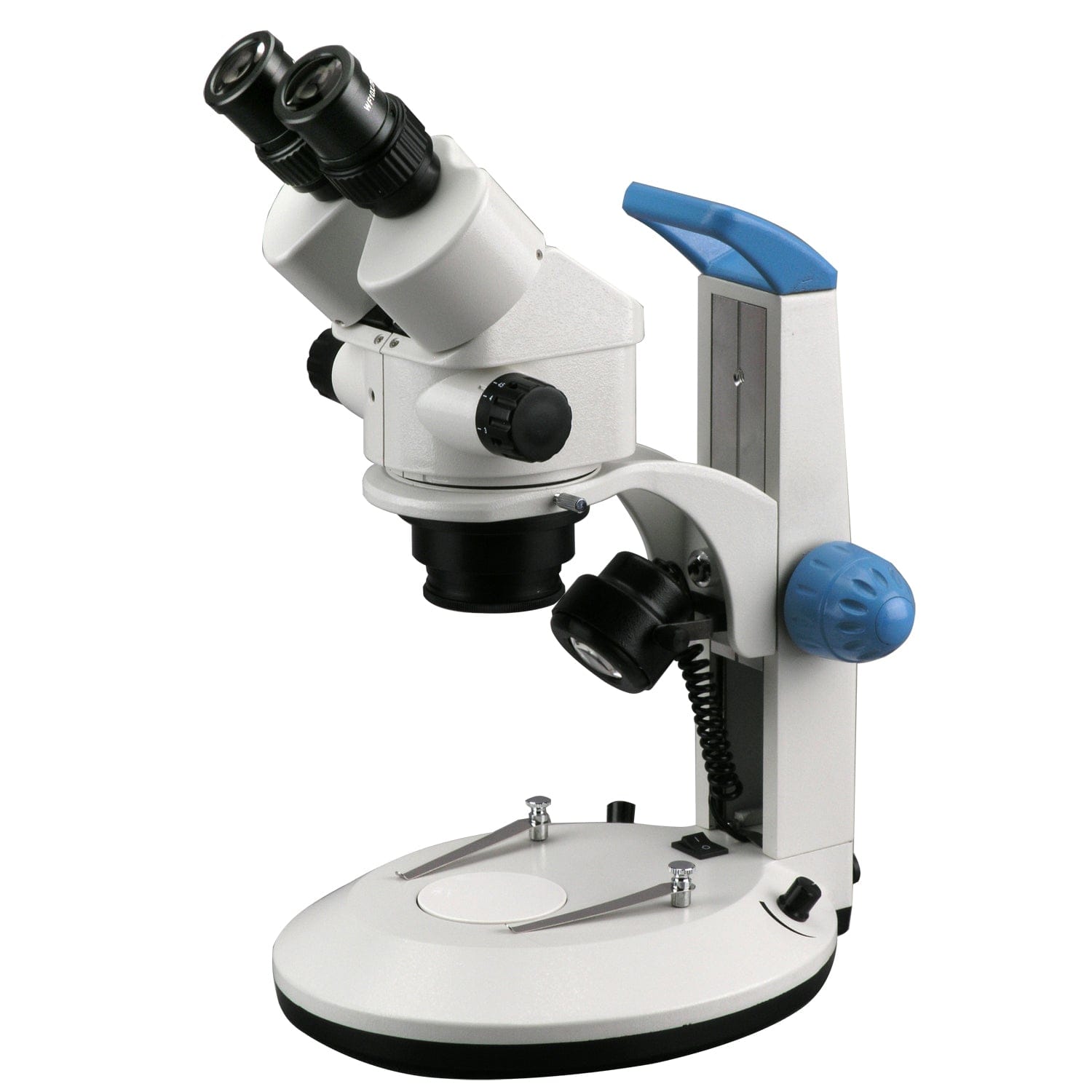 AmScope SM-2B Series Super Widefield Stereo Binocular Microscope 7X-45X  Magnification with Track Stand and Dual Lighting