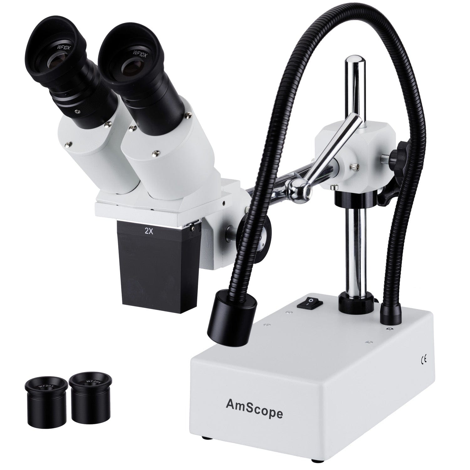 AmScope SE420 Series Compact Fixed-Lens Binocular Stereo Microscope 10
