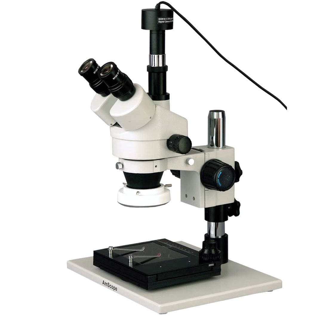 AmScope SM-1TZ-FRL-GT-8M Digital Enabled Trinocular Stereo Microscope