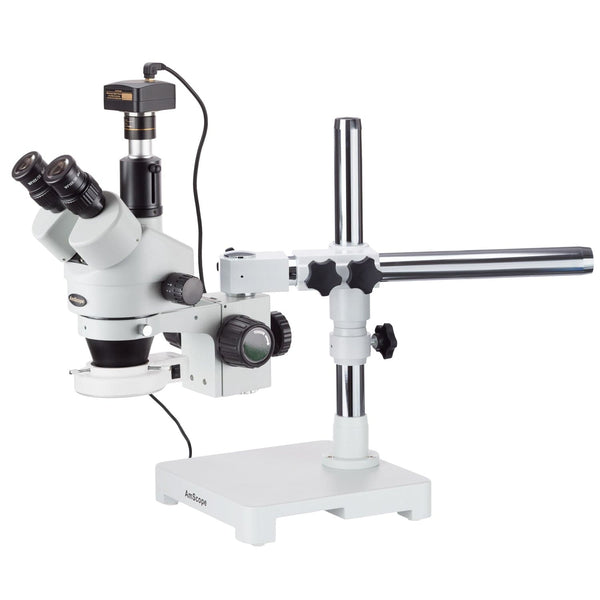 AmScope SM-3TZ-54S-3M3 Digital Enabled Trinocular Stereo Microscope wi
