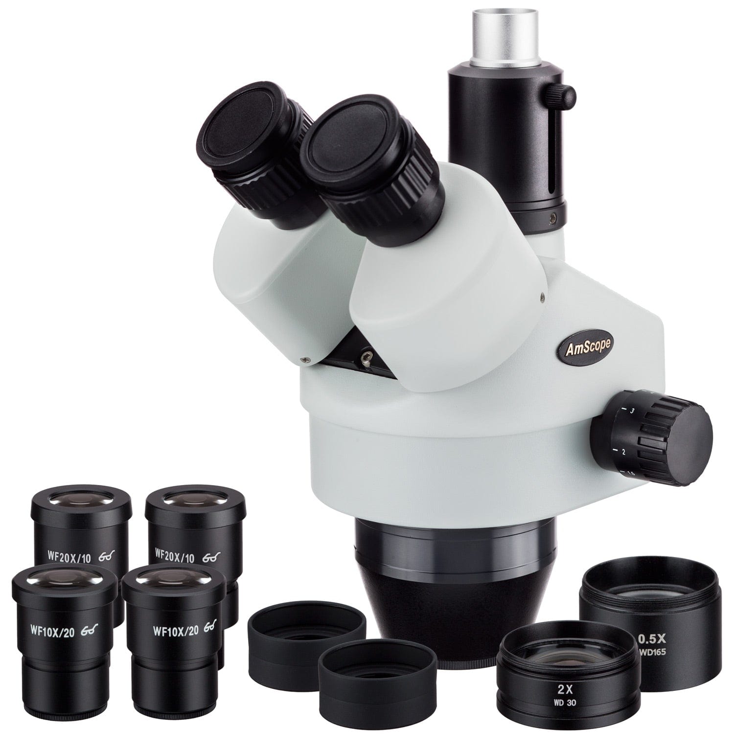 3.5X-180X Trinocular Zoom Stereo Microscope Head – AmScope