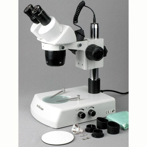 AmScope SW-2B13 Binocular Stereo Microscope on a Pillar Stand